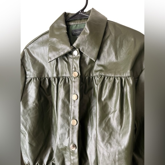 Revolve Majorelle Kai silver button closure Jacket in Olive‎ Green - Picture 5 of 12